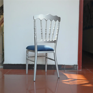 Silla de comedor Napoleón neoclásica francesa, Metal duradero apilable para exteriores, hogar, Hotel, boda, uso en la habitación - Product Image 6