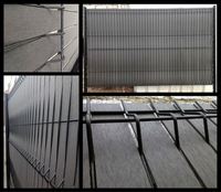 Grille galvanisée, clôture en treillis, Kit d'occultation, panneaux rigides en Lamelle pour 2.5m, cadre métallique mieux que la clôture en Pvc