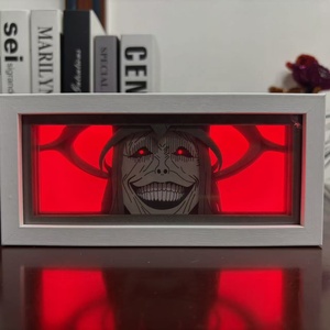 ไฟ LED โปสเตอร์กระดาษอนิเมะสำหรับกลางคืนห้องนอนไฟกลางคืนเกมตกแต่งโต๊ะโคมไฟ LED สัญลักษณ์ Sung Jin Woo - Product Image 1