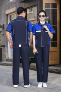 Unisex Zomer Werkkleding Comfortabele Full-Tech Polyester-Katoenen Overalls Korte Mouwen Ademende Ingenieur Workcoverall Voor - Product Image 5