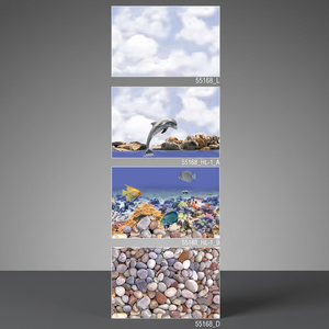 Pebble and Sand Stone Design Carreaux muraux en céramique glaçure numérique 300x450mm 30x45cm 12x18 pour salle de bain et intérieur de toilette - Product Image 3