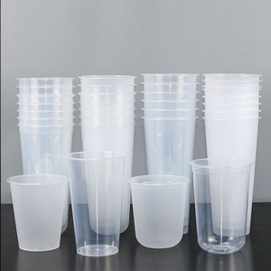 JIMI Promotion Logo Printed U-shaped Plastic Cups 500ml PP PET Bubble Tea Cold Cup