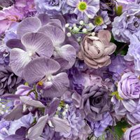 Mur de fleurs artificielles 3D 5D violettes sur mesure de qualité supérieure pour toile de fond de mariage, décoration florale pour vitrine de magasin et centre commercial, accessoires photo