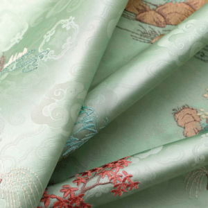 高品質ジャカード織ポリエステル生地、PVCコーティングされた緯糸、女の子と男の子向けの織り刺繍ドレス、バッグ、ホームテキスタイル用 - Product Image 2