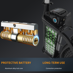 Accessoire de gestion efficace HOSH <span class=keywords><strong>pour</strong></span> les propriétaires de vélos électriques Pédale de verrouillage et batterie en aluminium Interrupteur à clé de voiture - Product Image 3