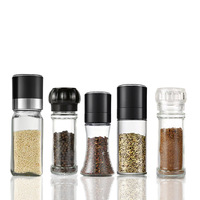 100ML poignées manuelles rechargeables sel poivre assaisonnement broyeur épices ménage cuisine bouteille en verre