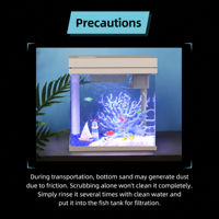 Aquarium auto-circulant ultra-clair, aquarium de salon, petit aquarium de bureau en verre à faible entretien pour la maison