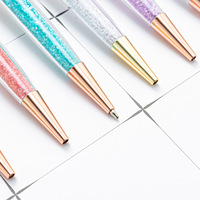 Bolígrafos Metálicos Giratorios Royal Crown con Diamantes de Imitación, 1.0 mm, Personalizables con Logotipo, Tinta Negra, Regalo de Boda, Recuerdos de Cumpleaños, Diseño de Dibujos Animados