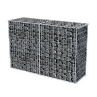 Boîte en gabion métallique soudée 200x100x50, mur de soutènement, remplissage de pierres, décoration, plateforme, dispositif, gabion soudé
