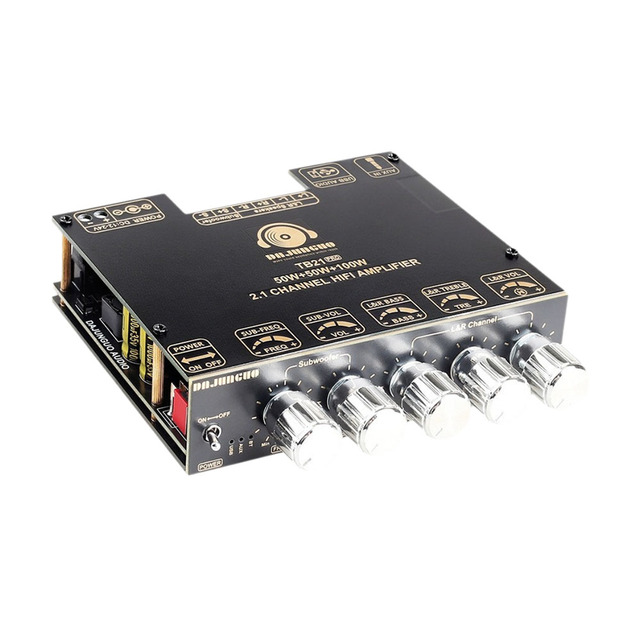 Audio Amplifier Board ZK-TB21 2.1CH 50W TB21 PRO 2.1 Channel 5.2 Stereo Amplifier Board 50W+50W+100W7827