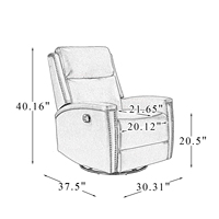 Fauteuil de salon inclinable manuel avec dossier réglable pour un confort optimal