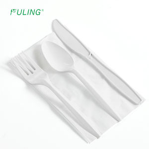 FULING Tenedor y Cuchara Cuchillo Desechable 2,5G Cubiertos de plástico PP de peso medio - Product Image 1