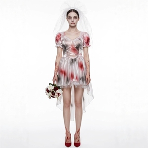Disfraz <span class=keywords><strong>de</strong></span> <span class=keywords><strong>novia</strong></span> zombi para Halloween, tallas M-XL, oscuro y sangriento, con manchas <span class=keywords><strong>de</strong></span> sangre, vestido <span class=keywords><strong>de</strong></span> <span class=keywords><strong>novia</strong></span> fantasma, disfraz para actuación en escenario - Product Image 2
