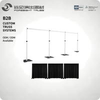 Supports de toile de fond télescopiques portables en aluminium robuste pour concerts et expositions