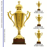 Trophée de football unique et chic en métal de grande taille, modèle 2025, en stock, pour récompense de championnat