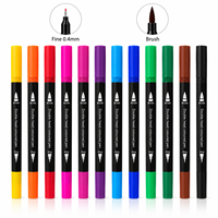 JOYCOLOUR Stylo marqueur à eau pour dessin, pointe fine, marqueur à eau 12 couleurs