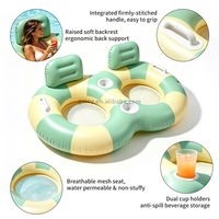 Bouée Double Gonflable pour 2 Personnes avec Sièges et Dossier – Tube Flottant Robuste pour Rivière et Piscine, Idéal pour Fêtes Aquatiques en Extérieur