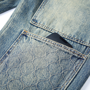 أحدث ملابس العمل على التوالي الجينز عداء ببطء eans الرجال Oem الدينيم مصمم بالجملة أصيلة الرجال يتوهم بلا علامات تجارية راكب الدراجة النارية الجينز المورد - Product Image 6