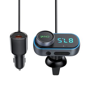 Adaptateur émetteur <span class=keywords><strong>FM</strong></span> <span class=keywords><strong>Bluetooth</strong></span> pour voiture, radio de voiture <span class=keywords><strong>Bluetooth</strong></span> mains libres, charge rapide PD30W QC3.0, réduction du bruit - Product Image 5