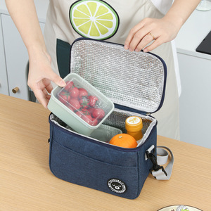 Bolsa térmica cuadrada para almuerzo, con aislamiento de aluminio grueso, de gran capacidad, para oficina, estudiantes y picnic. - Product Image 3