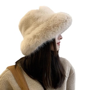 Gorro de Piel Sintética Facelee, Gris, Cálido, Cortavientos, de Felpa, para Mujer - Product Image 5