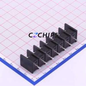 WJ45C-B-9.5-7P Barrier Terminal Block Through hole Component (THT),P=9.5mm Connector Two Sides 9.5mm 1x7P Straight Pin - Product Image 2