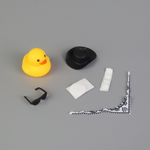 Bán buôn 2 inch Mini PVC cao su Vịt Tắm Đồ chơi cao bồi phương Tây mini vàng vịt Đồ chơi với khăn - Product Image 4