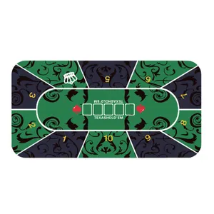 Tapis de Table de Poker en caoutchouc imprimé, 1.2m/1.8m/2.4m