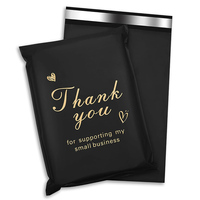 Sac de remerciement express imprimé de logo personnalisé sacs de courrier noirs recyclés paquet d'expédition de vêtements poly sacs pour l'emballage