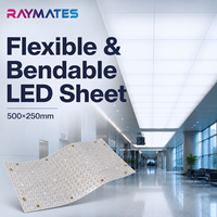 Feuille lumineuse LED souple et pliable RAYMATES, couleur blanche, 24V, découpe possible à l'unité, certifiée UL CE, rétroéclairage LED pour marbre