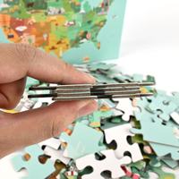 Puzzle personnalisé de 500 pièces en carton bleu, illustration artistique couleur haute définition, OEM ODM, vente en gros, jouet DIY pour adultes