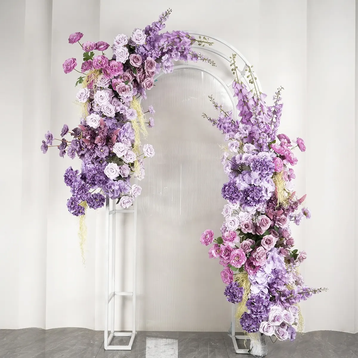 Rosa matrimonio floreale ad arco sfondo decorazione fiori sfondo artificiale matrimonio