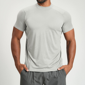 Camiseta Deportiva de Punto para Hombre, Color Sólido, Primavera-Verano, Transpirable, de Secado Rápido, para Gimnasio, Fitness, Entrenamiento y Running - Product Image 4