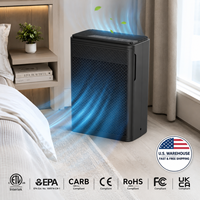 Purificateur d'air sur pied personnalisable à faible bruit pour chambre, bureau, salon avec CADR 280, OEM ODM, entrepôt américain et certifications CE FCC