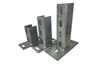 Base de connexion en acier revêtue de poudre galvanisée à chaud <span class=keywords><strong>pour</strong></span> système de montage solaire de <span class=keywords><strong>poteau</strong></span> de canal de jambe de force - Product Image 2