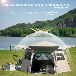 Tente de pique-nique familiale CHENYUE grande capacité pour 3-4 personnes, protection UV, installation en 3 secondes, tente de <span class=keywords><strong>camping</strong></span> automatique en fibre de verre pour l'extérieur - Product Image 4