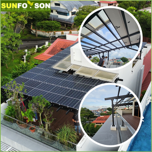 Structure de carport solaire légère en alliage d'aluminium Système de montage <span class=keywords><strong>PV</strong></span> résidentiel Auvent de carport personnalisé pour abri de parking - Product Image 1