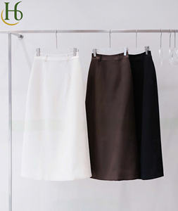 Minifalda de Mujer, Corte en A, Cintura Alta, Elegante, Tejido Sólido, Mezcla de Poliéster Transpirable, Moda OEM, Todas las Temporadas - Product Image 4