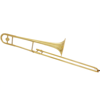SLADE Gold Lacquer Profesional Musical Instrument Bb Alto Brass Trombone with Accessories Bag case Bocal