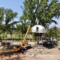 Maison en dôme miniature préfabriquée en polystyrène à longue durée de vie avec résistance au vent et aux tremblements de terre