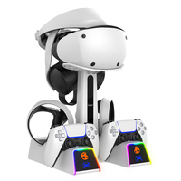 Vente en gros Station de charge pour double contrôleur RVB Accessoires pour PS5 VR2 avec connecteur magnétique et adaptateur secteur