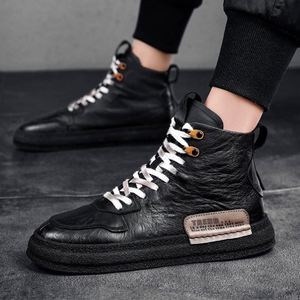 Nuevos Botines de Hombre de Piel Sintética, Zapatos de Moda Masculinos, Botas Chelsea con Plataforma, Botines Cortos de Diseñador - Product Image 5