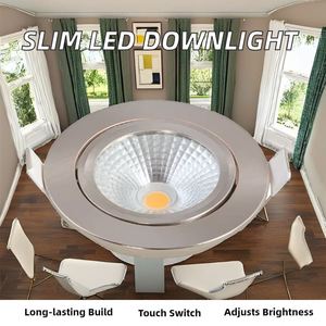Ultra Slim High Quality Aluminum ROHS <b>LED</b> <b>Ceiling</b> <b>Light</b> Long Life Heat Resistant Downlight Spotlight Dimtowarm <b>Dimmable</b> - Product Image 2
