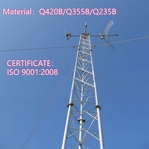 <span class=keywords><strong>Torre</strong></span> de Alambre Reforzada Anticorrosión de Grado Marino de 10m-80m para Comunicación Costera en Plataformas Marinas - Product Image 4