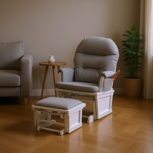 Sillón Reclinable Madison Blanco con Reposapiés, Mueble de Salón de Estilo Contemporáneo con Estructura de Madera y Respaldo Acolchado - Product Image 2