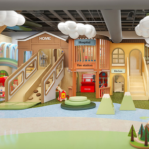 बच्चे मेरे शहर के रोल प्ले एरिया इनडोर मनोरंजन उपकरण के साथ कैफे सॉफ्ट प्लेग्राउंड खेलते हैं - Product Image 3