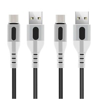 OEM 1M Charge Rapide Type-C USB C 3A 480MBps Câble de Données Téléphones Mobiles Tablettes Silicone Tressé Bouclier V8 Micro Connecteurs