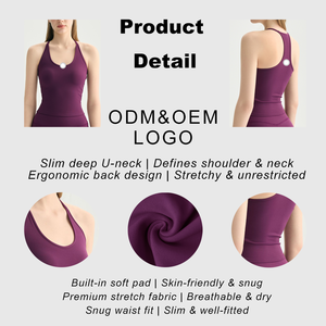 FITVOLT Top Intimo Donna con Spalline Incrociate, Reggiseno Sportivo Integrato con Imbottitura, Scollo Rotondo, Traspirante, per Yoga e Allenamento - Product Image 2