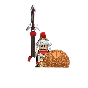 S101-03 Soldado de la Dinastía Song con Lanza Larga, Martillo y Escudo, Figura de Bloques de Construcción de Plástico ABS - Product Image 3