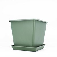 Pot de fleurs rectangulaire en plastique, bleu, noir, vert, boîte de plantation de baies avec support